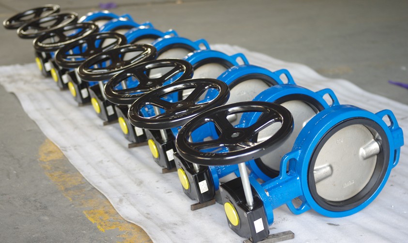 wafer type rubber lined butterfly valve