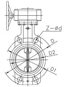 wafer type rubber lined butterfly valve