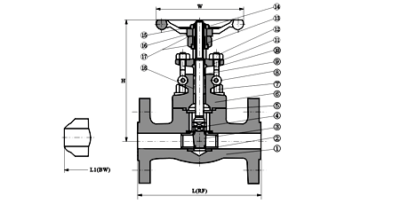 integral gate valve