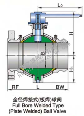 plate welded ball valve with big size